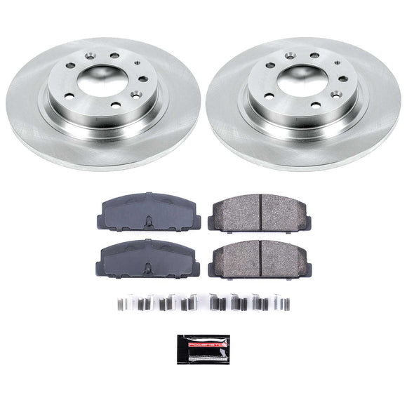 PowerStop OE Stock Replacement Low-Dust Ceramic Brake Pad and Rotor Kit