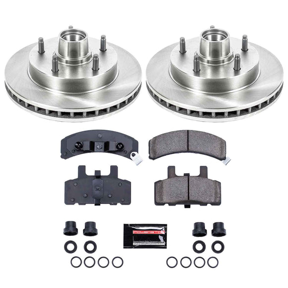 PowerStop OE Stock Replacement Low-Dust Ceramic Brake Pad and Rotor Kit