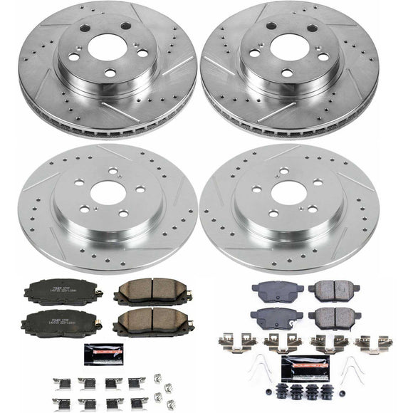 PowerStop Z23 Daily Driver Carbon-Fiber Ceramic Brake Pad and Drilled & Slotted