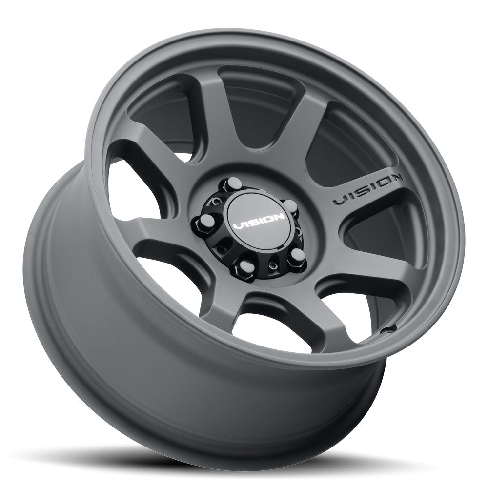 15x6 Vision 351 Flow Satin Black 4x156 ET50.6 Wheel Rim - 0