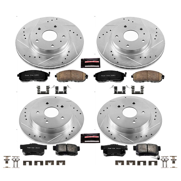 PowerStop Z23 Daily Driver Carbon-Fiber Ceramic Brake Pad and Drilled & Slotted