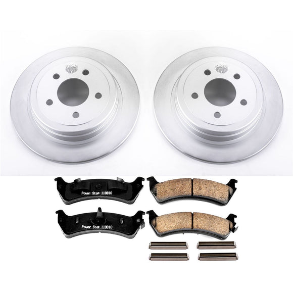 PowerStop Genuine Geomet Coated Rotor and Low-Dust Ceramic Brake Pad Kit
