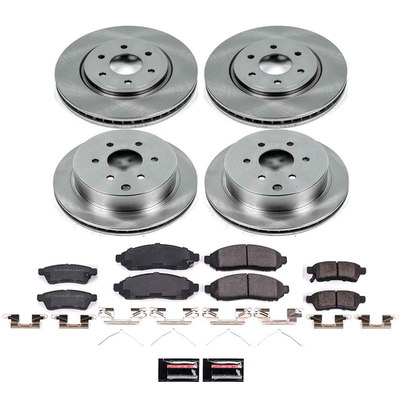 PowerStop OE Stock Replacement Low-Dust Ceramic Brake Pad and Rotor Kit