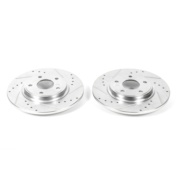 PowerStop Evolution Drilled Slotted Rotors Pair Rear For Dodge Journey