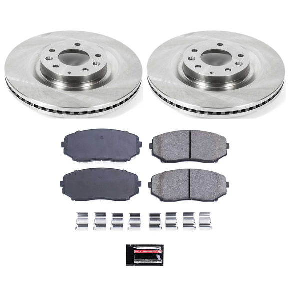 PowerStop OE Stock Replacement Low-Dust Ceramic Brake Pad and Rotor Kit
