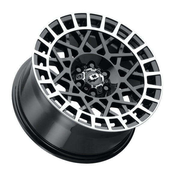 17x8.5 Vision 349 Savage Gloss Black Machined Lip 6x120 ET12 Wheel Rim