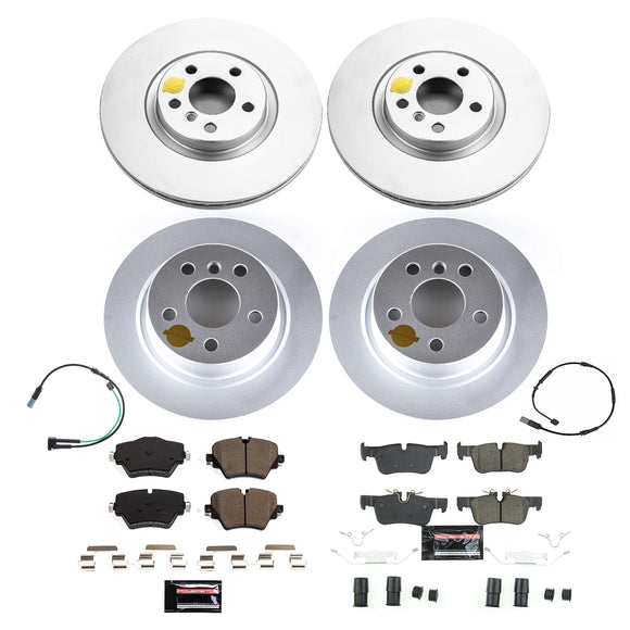 PowerStop Genuine Geomet Coated Rotor and Carbon-Fiber Ceramic Brake Pad Kit