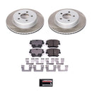 PowerStop Semi-Coated Rotor and Low-Dust Ceramic Brake Pad Kit