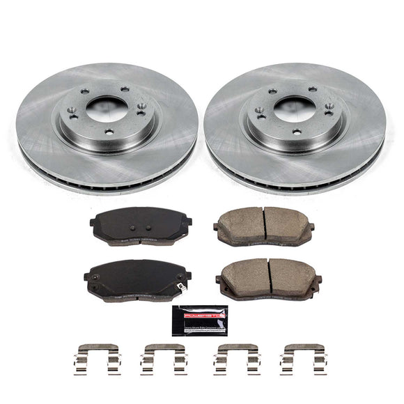 PowerStop OE Stock Replacement Low-Dust Ceramic Brake Pad and Rotor Kit