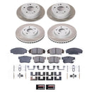 PowerStop Semi-Coated Rotor and Low-Dust Ceramic Brake Pad Kit