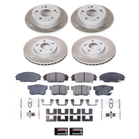 PowerStop Semi-Coated Rotor and Low-Dust Ceramic Brake Pad Kit