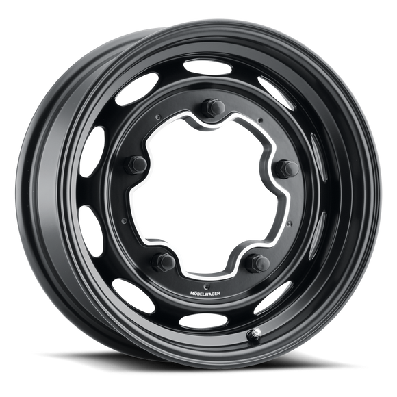 15x4.5 Mobelwagen 520B Interceptor Satin Black 5x205 ET34 CB156 Wheel