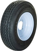 4.80-8 4 Ply SU01 Tire Mounted on 8x3.75 4-4 White Wheel-2