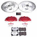 PowerStop Z26 Street Performance Ceramic Brake Pad, Drilled Slotted Rotor, and C