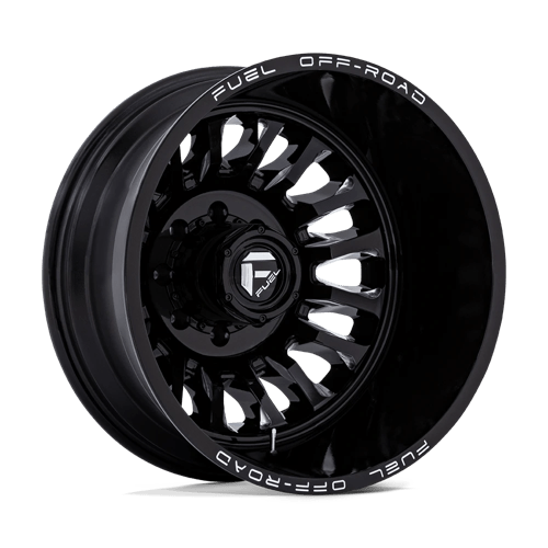 22x8.25 Fuel Off-Road D868 Arc Dually Gloss Black Milled 8x210 ET-227 Wheel