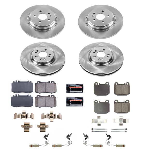 PowerStop OE Stock Replacement Low-Dust Ceramic Brake Pad and Rotor Kit