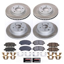 PowerStop Semi-Coated Rotor and Low-Dust Ceramic Brake Pad Kit