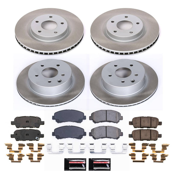 PowerStop Semi-Coated Rotor and Low-Dust Ceramic Brake Pad Kit