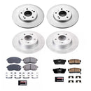 PowerStop Genuine Geomet Coated Rotor and Low-Dust Ceramic Brake Pad Kit