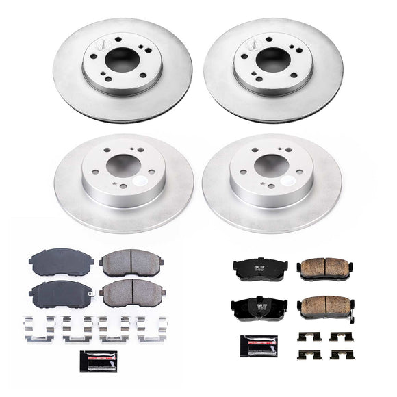 PowerStop Genuine Geomet Coated Rotor and Low-Dust Ceramic Brake Pad Kit