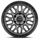 17x9 Lock Off-Road Onyx Matte Grey Matte Black Ring 6x139.7 ET1 Wheel