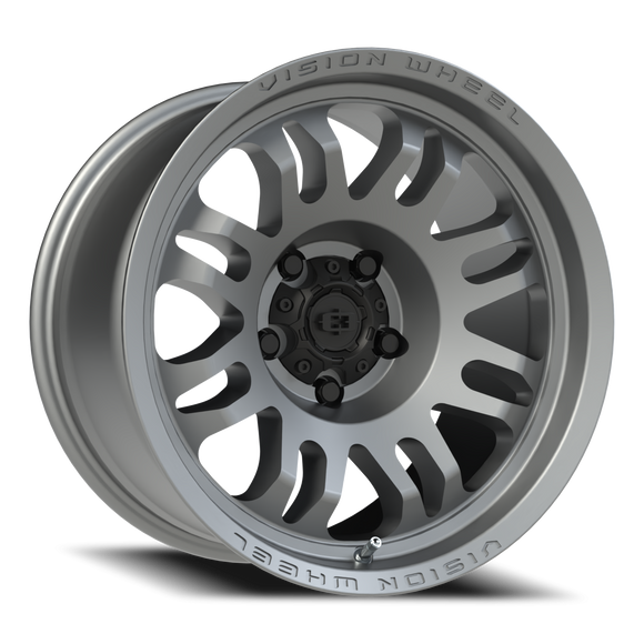 17x9.5 Vision 409 Inferno Satin Grey 5x5 (5x127) ET-18 wheel/rim