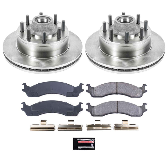PowerStop OE Stock Replacement Low-Dust Ceramic Brake Pad and Rotor Kit