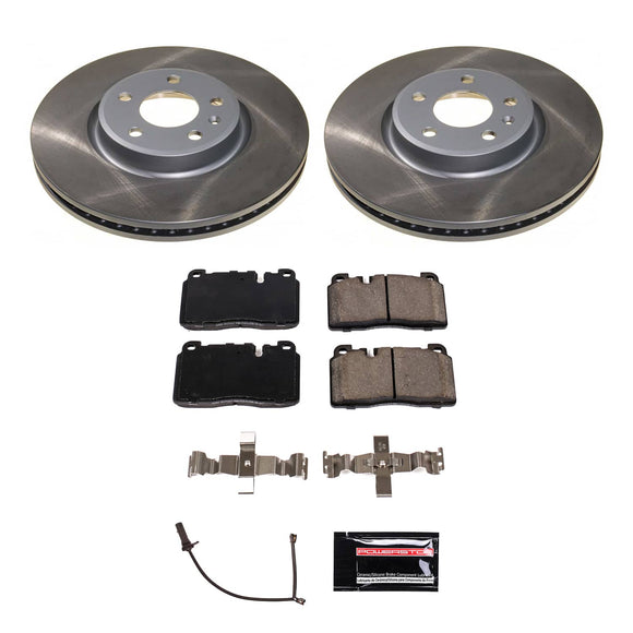 PowerStop Semi-Coated Rotor and Low-Dust Ceramic Brake Pad Kit