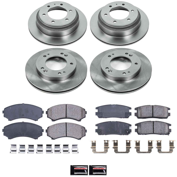 PowerStop OE Stock Replacement Low-Dust Ceramic Brake Pad and Rotor Kit