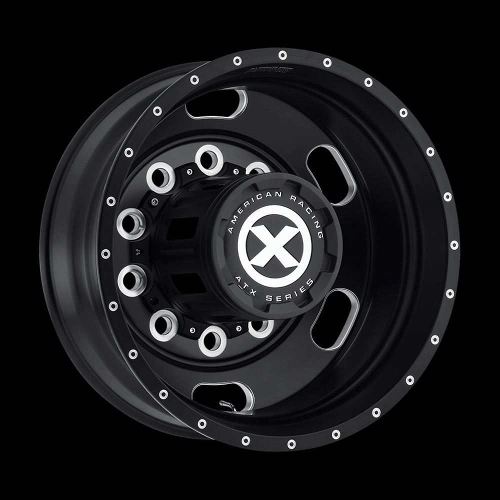 24.5X8.25 American Racing ATX AO402 INDY S-BLK MILL 10X285.75 ET-168 wheel