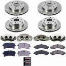 PowerStop OE Stock Replacement Low-Dust Ceramic Brake Pad, Rotor and Caliper Kit