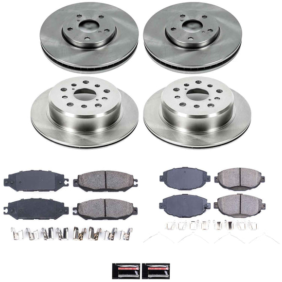 PowerStop OE Stock Replacement Low-Dust Ceramic Brake Pad and Rotor Kit