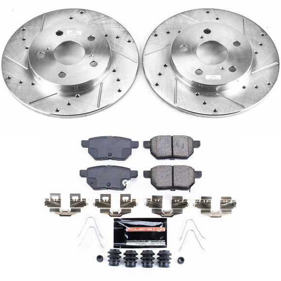 PowerStop Z23 Daily Driver Carbon-Fiber Ceramic Brake Pad and Drilled & Slotted