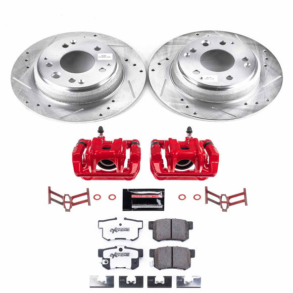 PowerStop Z26 Street Performance Ceramic Brake Pad, Drilled Slotted Rotor, and C