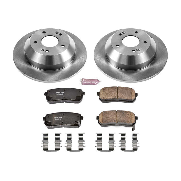 PowerStop OE Stock Replacement Low-Dust Ceramic Brake Pad and Rotor Kit