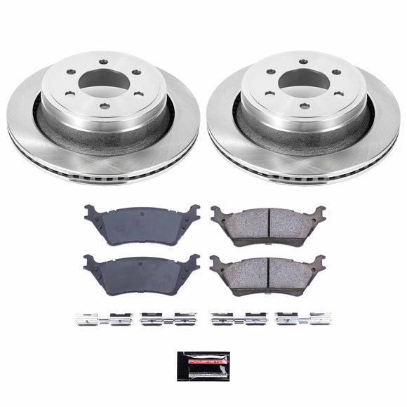PowerStop OE Stock Replacement Low-Dust Ceramic Brake Pad and Rotor Kit