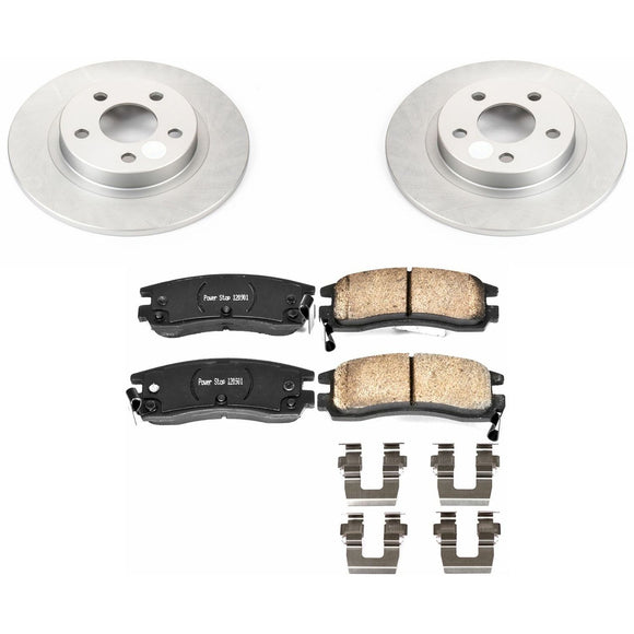PowerStop Genuine Geomet Coated Rotor and Low-Dust Ceramic Brake Pad Kit