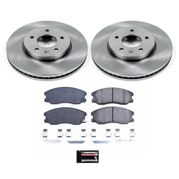 PowerStop OE Stock Replacement Low-Dust Ceramic Brake Pad and Rotor Kit