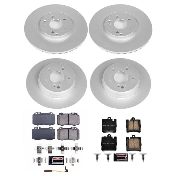 PowerStop Genuine Geomet Coated Rotor and Carbon-Fiber Ceramic Brake Pad Kit