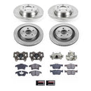 PowerStop OE Stock Replacement Low-Dust Ceramic Brake Pad, Rotor and Caliper Kit