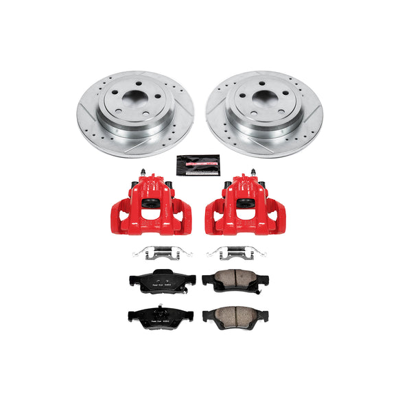 PowerStop Z23 Daily Driver Carbon-Fiber Ceramic Pads Drilled & Slotted Rotor & C