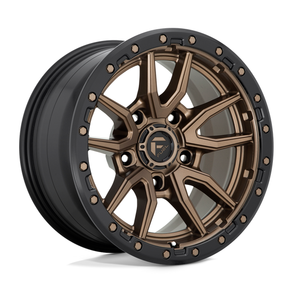 17x9 Fuel Off-Road D681 Rebel Matte Bronze Black Bead Ring 5x127 ET-12 Wheel