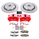 PowerStop Z26 Street Performance Ceramic Brake Pad, Drilled Slotted Rotor, and C
