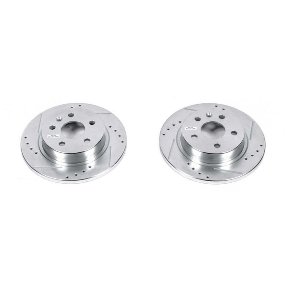 PowerStop Evolution Drilled Slotted Rotors Pair Rear For Chevrolet Cruze