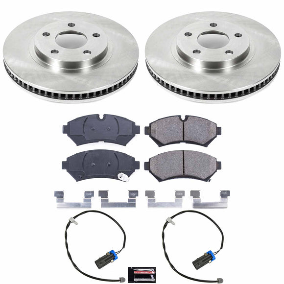 PowerStop OE Stock Replacement Low-Dust Ceramic Brake Pad and Rotor Kit