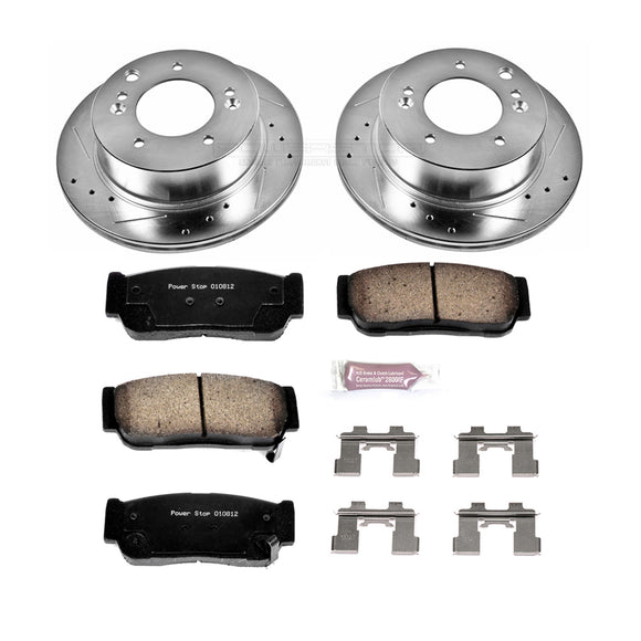 PowerStop Z23 Daily Driver Carbon-Fiber Ceramic Brake Pad and Drilled & Slotted