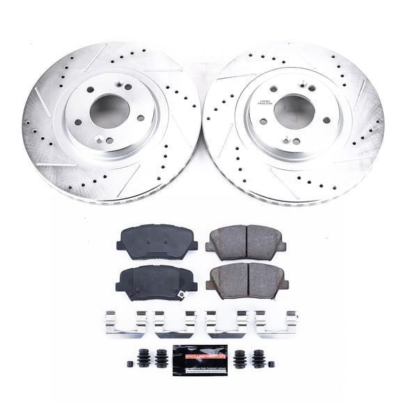 PowerStop Z23 Daily Driver Carbon-Fiber Ceramic Brake Pad and Drilled & Slotted
