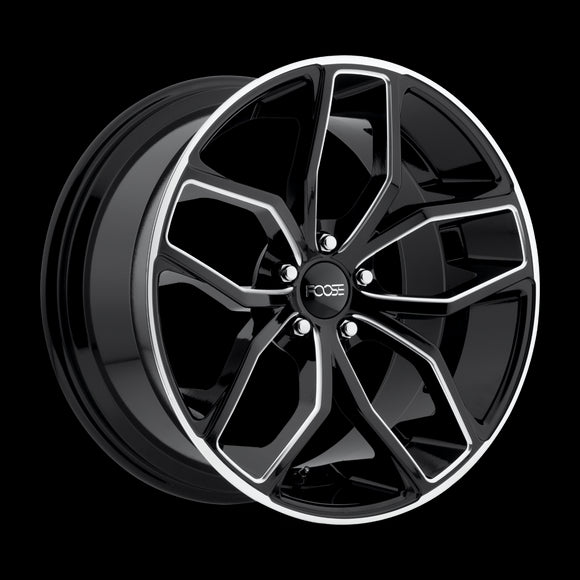 20x10 Foose Outcast Black Wheel/Rim 5X120 5-120  20-10