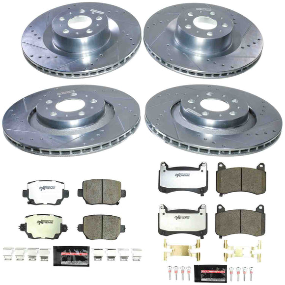 Z26 Street Performance Ceramic Brake Pad and Drilled & Slotted Rotor Kit