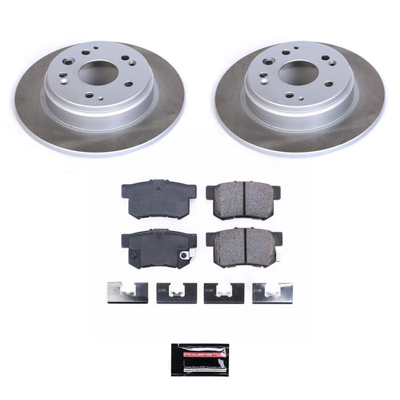 PowerStop Semi-Coated Rotor and Low-Dust Ceramic Brake Pad Kit